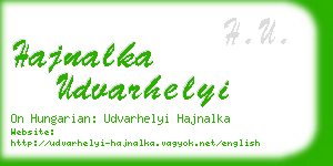 hajnalka udvarhelyi business card